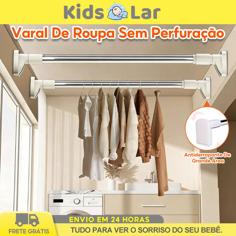 Varão Extensível Universal Ajustável Sem Socos Multiuso Para Cortina Caixa Banheiro Varão Extensível Universal Ajustável Sem Socos Multiuso Para Cortina Caixa Banheiro