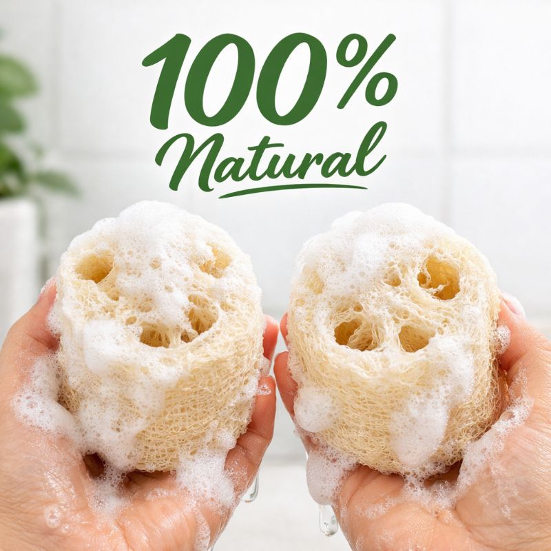 Bucha Vegetal Natural 100% – Esfoliante Corporal Sustentável – Kit com 2,4 ou 6 unidades em Oferta na Shopee