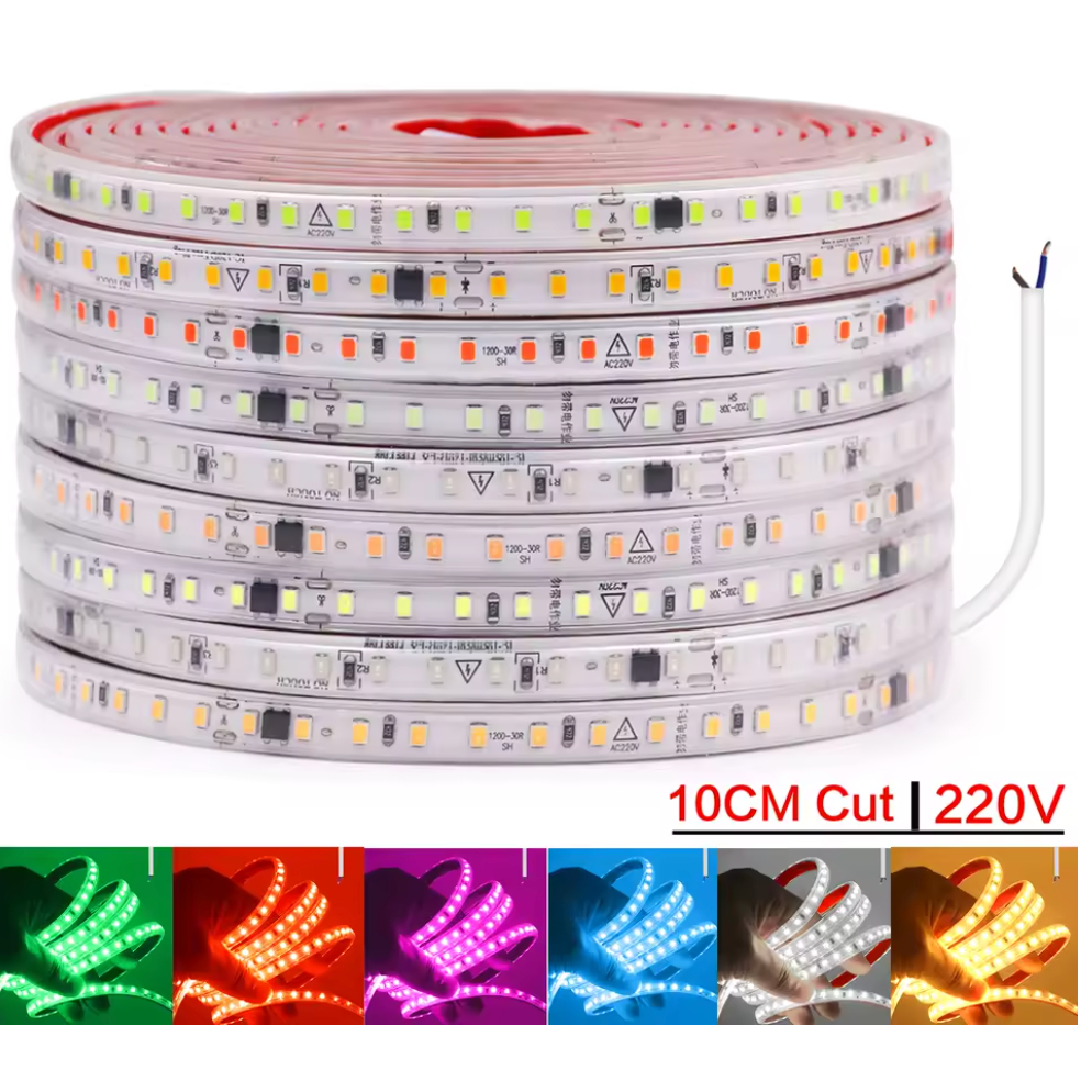 11 a 20 Metros Fita Mangueira Led 5050 120led Branco Frio/Quente 110v/220v de + Fonte de Alimentação/Rabicho