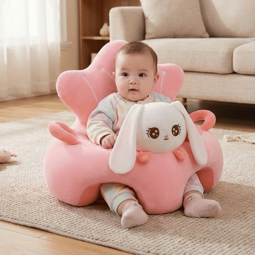 Almofada Senta Bebê de Veludo Modelo Luxo