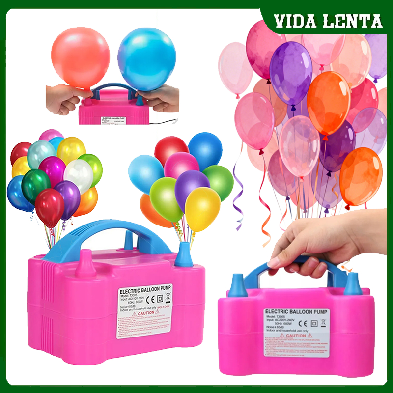 Inflador Elétrico de Balões com 2 Bicos 110V/220V para Festa Aniversário Casamento Decoração em Oferta na Shopee