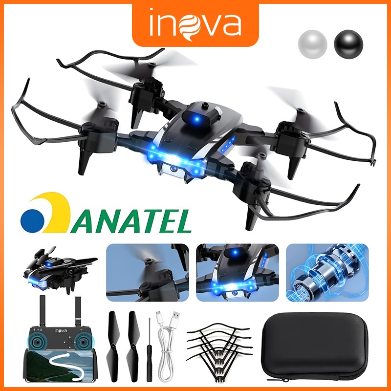 INOVA  Drone Dual Câmera 4k Drone Com Câmera Profissional Motores Sem Escova Sensores Anti Obstáculo Drone dobrável HD