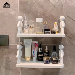 Prateleira Buddy Retangular Design Lúdico - Branco/Cinza, Fácil Instalação para Quarto/Cozinha​ em Oferta na Shopee