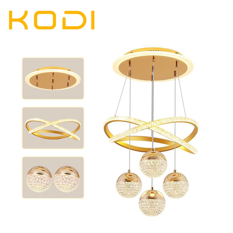 Lustre Escandinavo LED 3 Cores (Quente, Neutra, Branca) - Para Todas as Redes 110V/220V -O16 em Oferta na Shopee