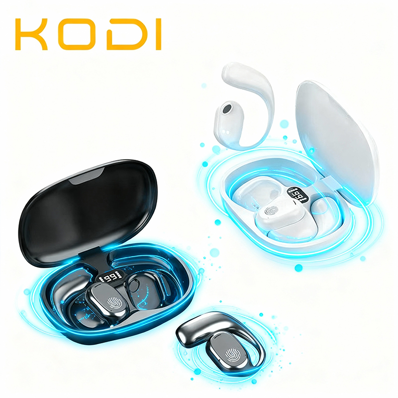 Fone de Ouvido com Condução Óssea Bluetooth 5.3 - Sem Fio, Clip Digital e Redução de Ruído -B8