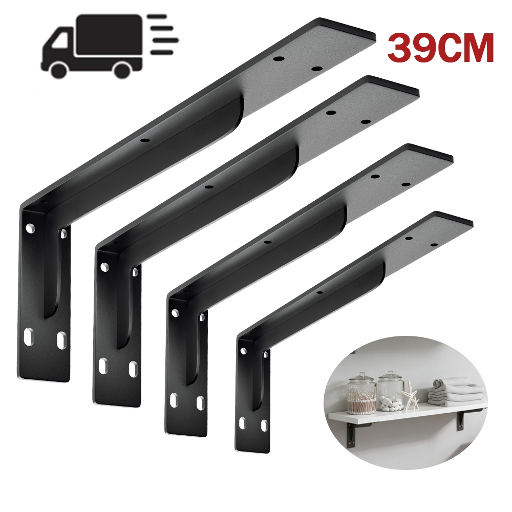 Kit 2 Francesa Cantoneira Prateleira, Mao Francesa Para Prateleira Madeira 39cm em Oferta na Shopee