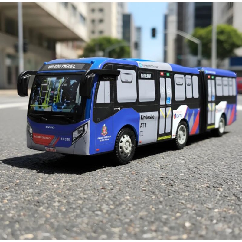 Miniatura ônibus Urbano Caio Millennium ATT ( Alto Tietê Transportes), BRT Metropolitano Consórcio UNILESTE LANÇAMENTO.