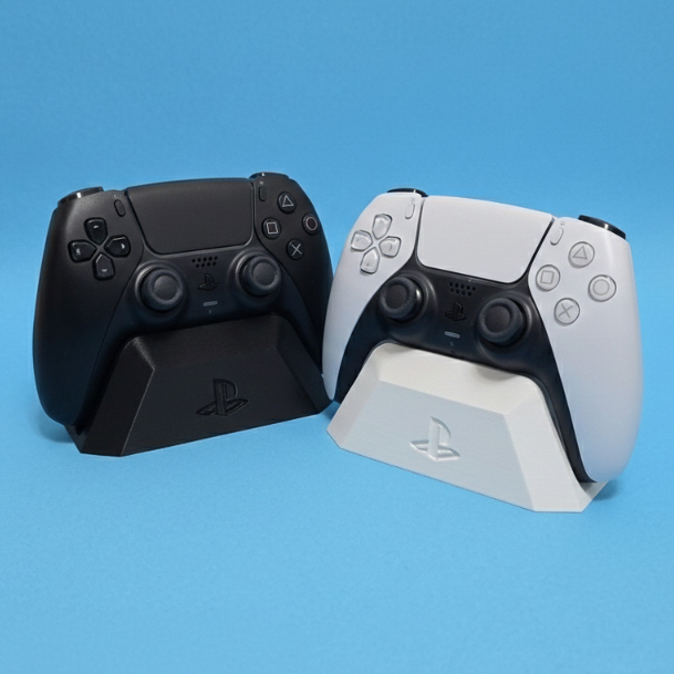 Suporte de Controle PS5 DualSense - Organizador de Mesa Gamer Premium (Preto ou Branco)