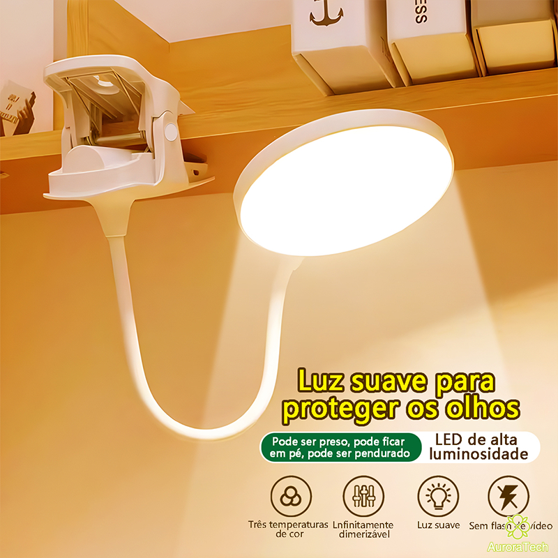 Luminária De Mesa Recarregável Toques 3 Luz Ajustável Portátil De Proteção Para Os Olhos Para Home Office E Estudo