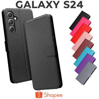Galaxy S24 Capa Carteira Flip para Celular Couro Sintético com Ímã e Porta Cartão Galaxy S24 em Oferta na Shopee