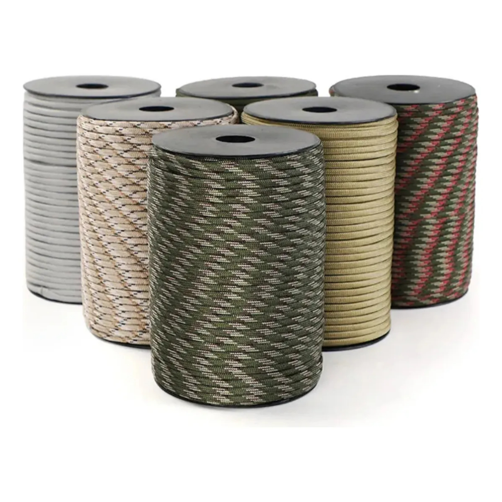 Corda Paracord 550lbs 4mm 9 Filamentos 28 Metros 250kg Carretel 28 metros