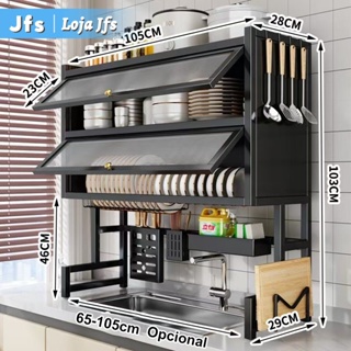 Escorredor de Louça Suporte de Pratos com Drenagem de Água de Múltiplas Camadas e Aço Carbono Resistente em Oferta na Shopee