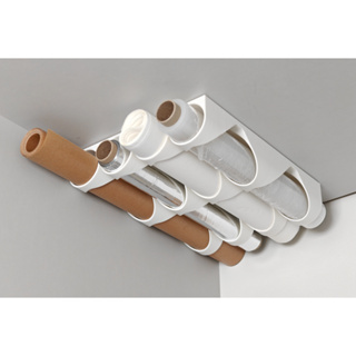 Suporte Duplo para Rolo de Plástico Filme – 2 Orifícios 4,5cm ou 6cm | Papel Alumínio e Manteiga em Oferta na Shopee