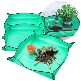 Kit 3 Esteira Tapete De Plantio/Esteiras De Jardinagem De PE De Jardim Reutilizáveis/Plantas À Prova D'água Dobráveis