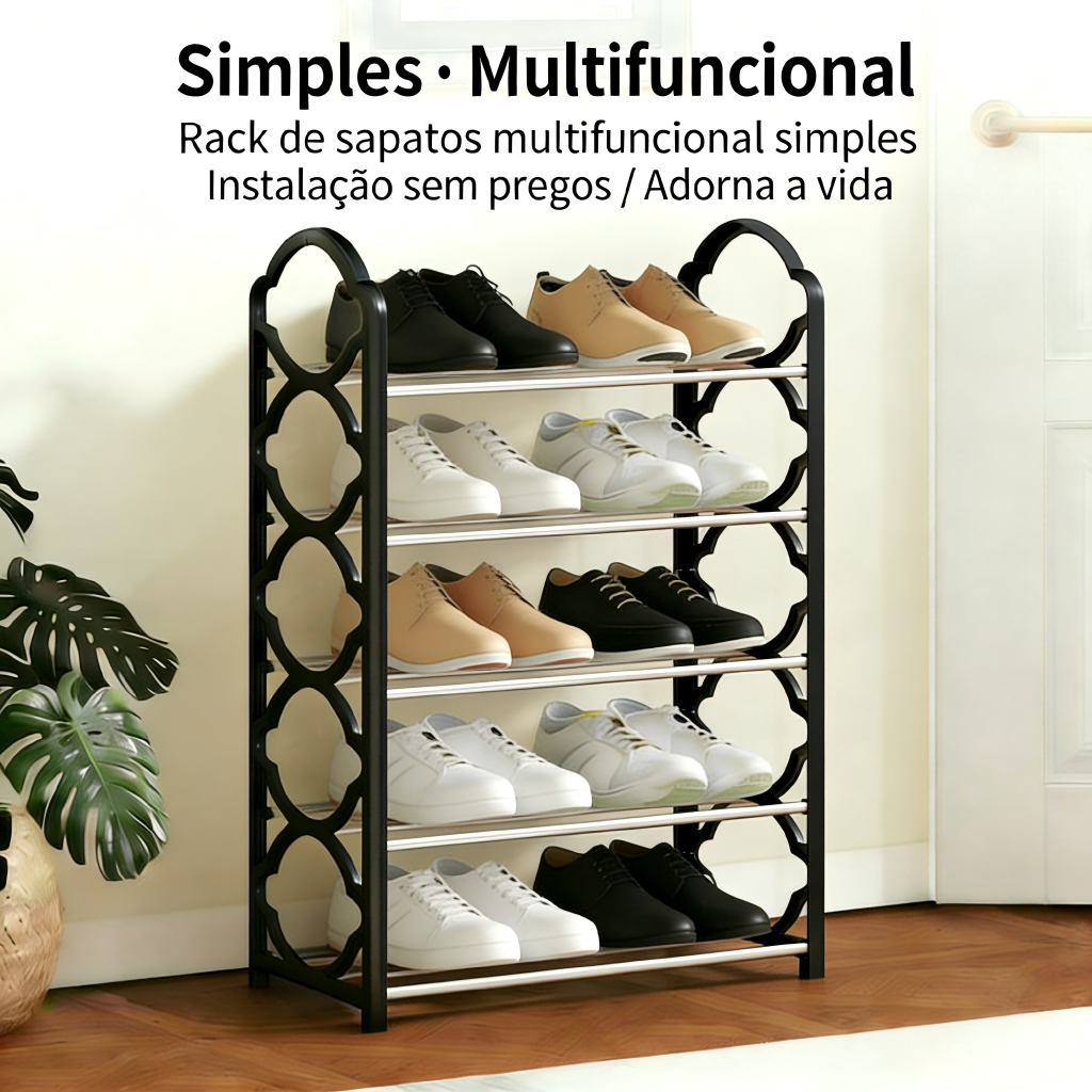 Sapateira 4 ou 5 Andares Multiuso Desmontável Organizadora Multiuso Sapatos Livros Brinquedos