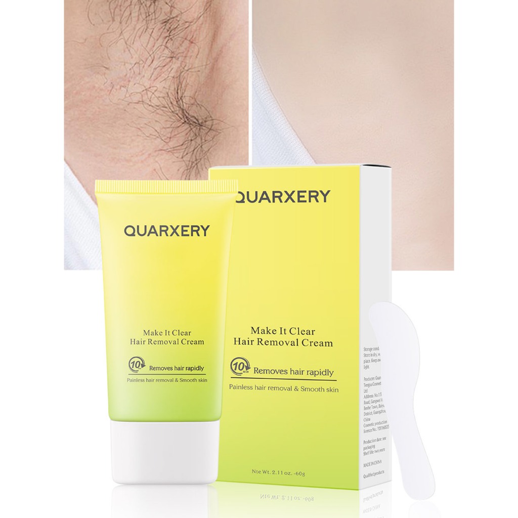 QUARXERY  Creme Depilatório Corporal Depilação Suave, Não Irritante, Frescor Duradouro, Deixa a Pele Sedosa e Macia