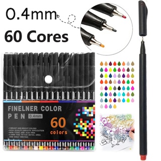 Kit Com 12/24/36/48/60 Canetas Neon Metalica coloridos/ Papelaria Fofa em Oferta na Shopee