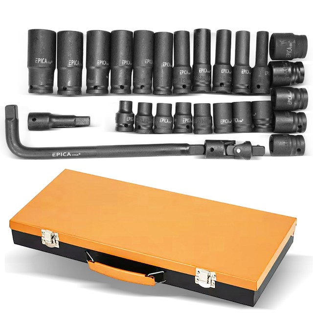 27pcs Extensão de Tomada Profissional 160mm e 250mm Alta Resistência para Reparo Automotivo