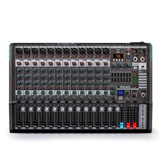 Mesa de som 12 canais profissional audio mixer equalizador 99 Effect Bluetooth computador USB 48V de Phantom TKL em Oferta na Shopee
