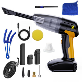 Aspirador de pó portátil 4 em 1 para carro, inflador de pneus Multifuncional Com Fio Para Carros em Oferta na Shopee