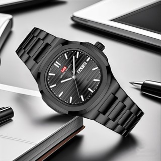 VAVA Relógios de pulso de quartzo para homens material de aço inoxidável à prova d'água- display de calendário luminoso em Oferta na Shopee