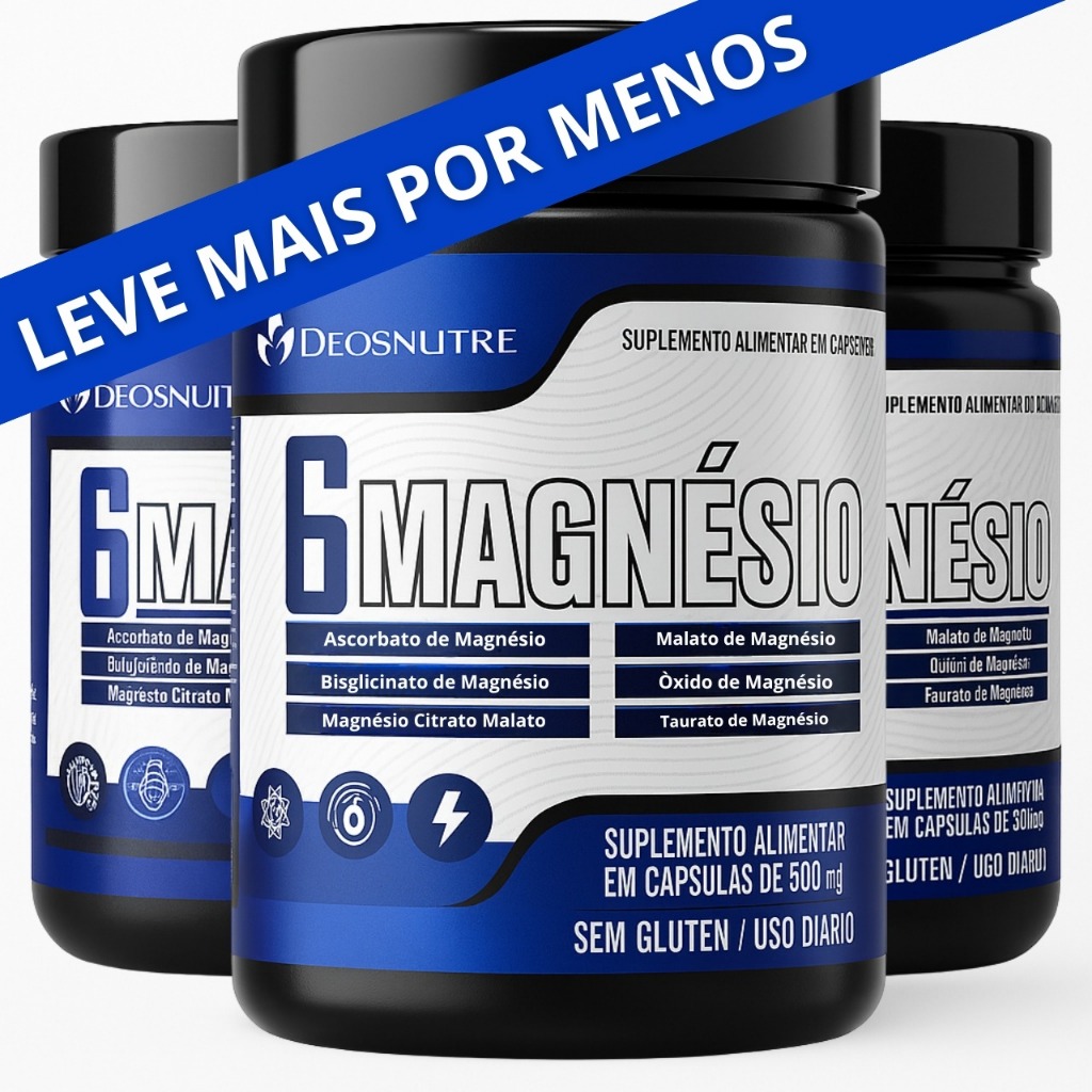 6 Magnesio Concentrado Ascorbato Bisglicinato Citrato Malato Óxido Taurato - ( PRODUTO ORIGINAL )