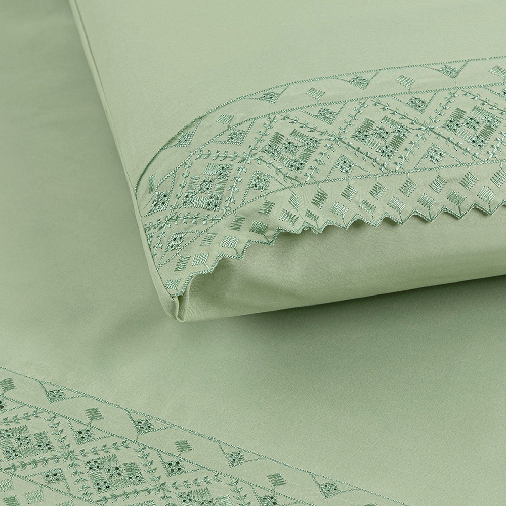 Jogo de Cama Nobless Solteiro/Casal/Queen/King Bordado inglês Micropercal 200fios 4 pc em Oferta na Shopee