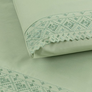 Jogo de Cama Nobless Solteiro/Casal/Queen/King Bordado inglês Micropercal 200fios 4 pc em Oferta na Shopee