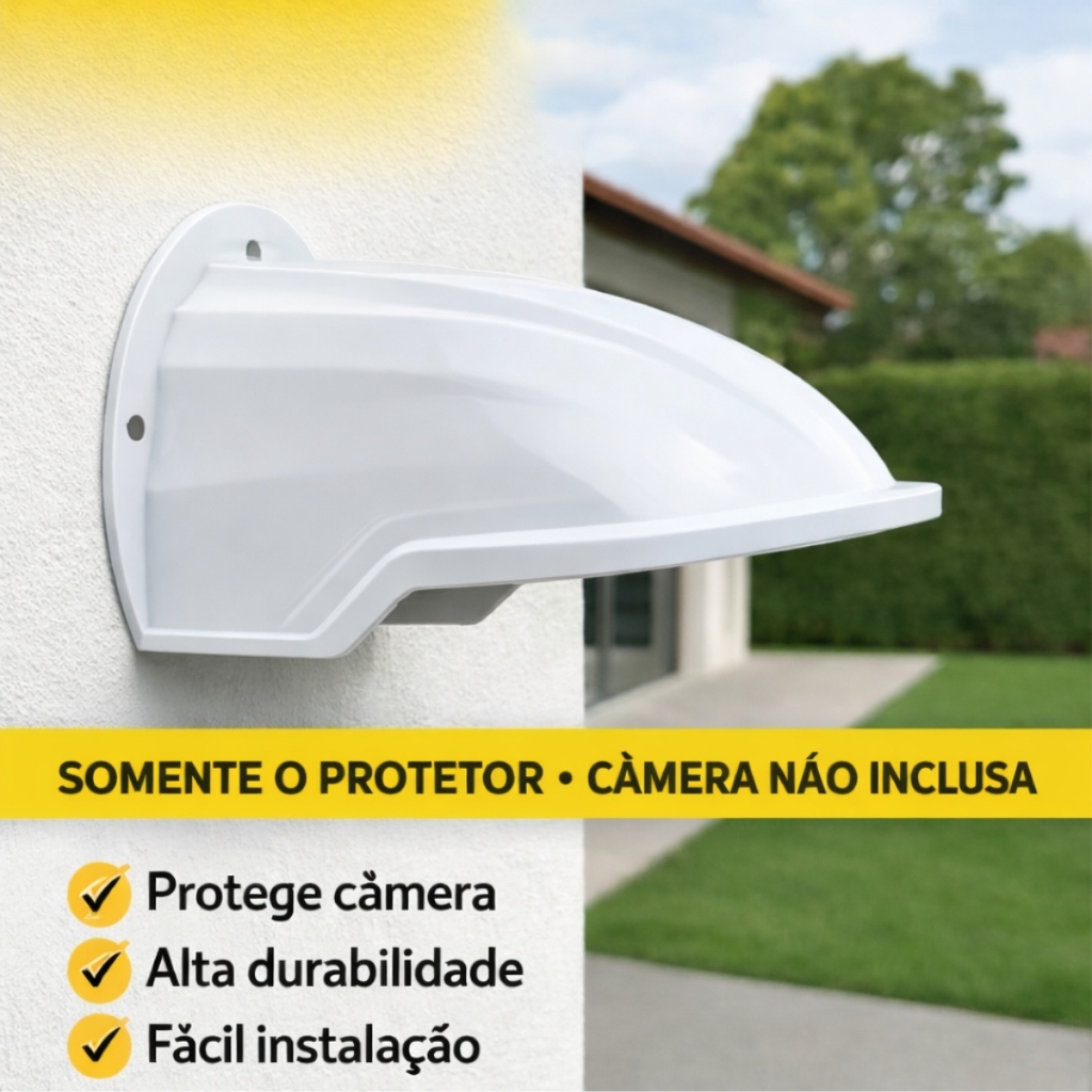 Protetor Camera Segurança Capa Resistente Wi-Fi Dome Bullet IP 360 Externa Chuva Sol Calor em Oferta na Shopee