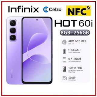 Smartphone Infinix Hot 60i NFC 4G Tela 6.7'' 8GB+256GB, Roxo Sonhador em Oferta na Shopee