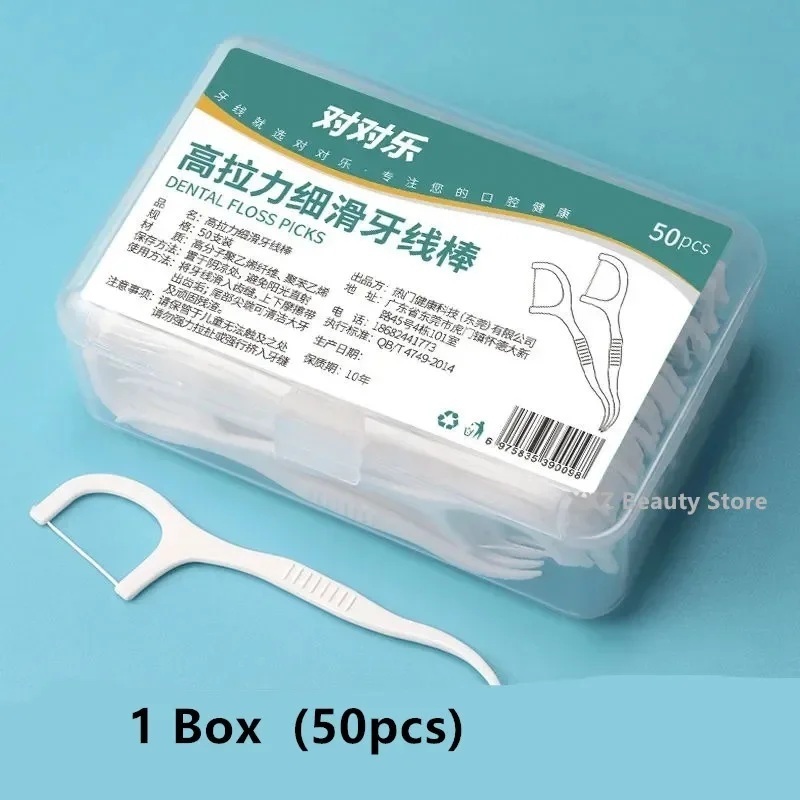 Pacote 50 Fio Dental suporte Arco para os Dentes Palitos Dente Stick Hastes Palito de Dentes Super Fino
