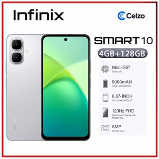 Smartphone Infinix Smart 10 4G Tela 6.67'' 4GB+128GB, Prata Titânio em Oferta na Shopee