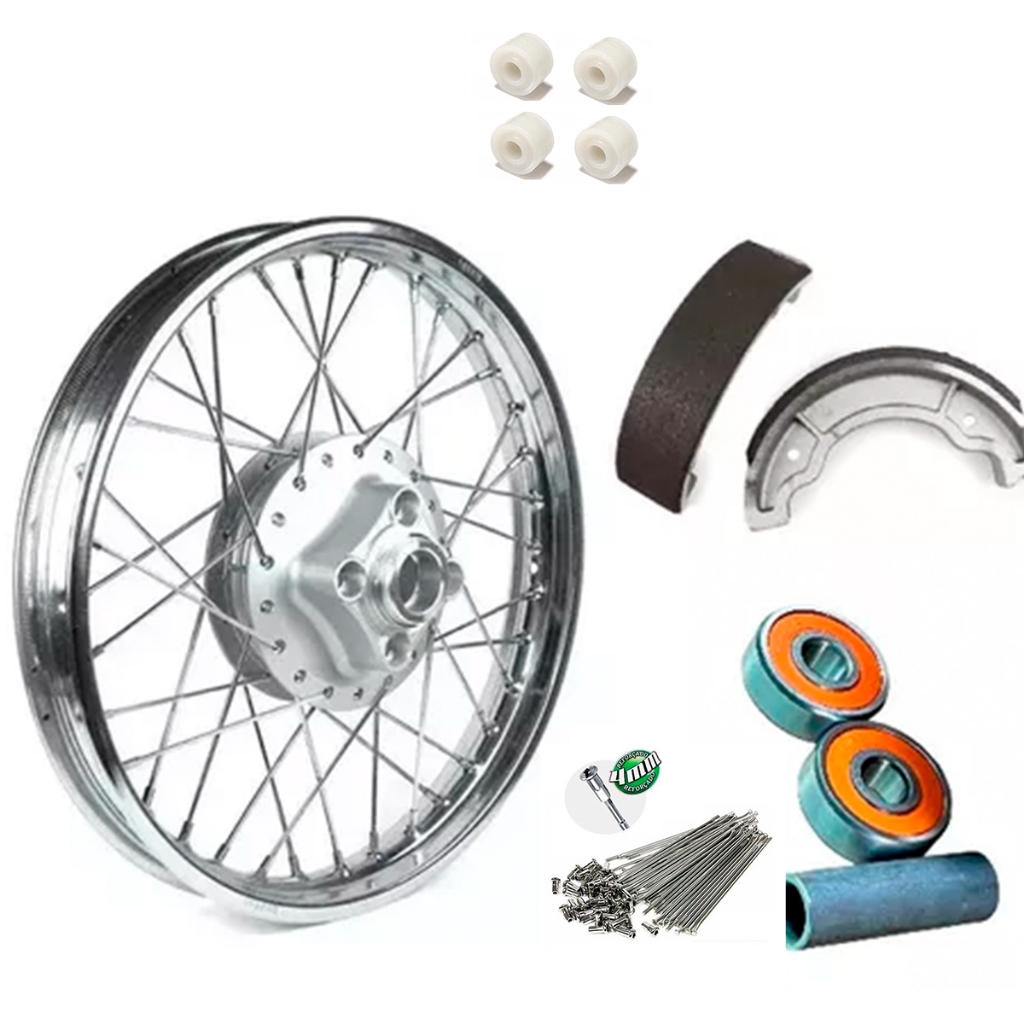 Roda Traseira Titan 125 00/04 Fan 125 05/08 Raio 4mm Cromado CromadaRoda Traseira Titan 125 00/04 Fan 125 05/08 Raio 4mm