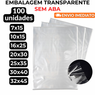 Kit 100un Saco Saquinho Sacola Transparente PP para Roupas, Presentes, Lembrancinhas Várias Medidas em Oferta na Shopee