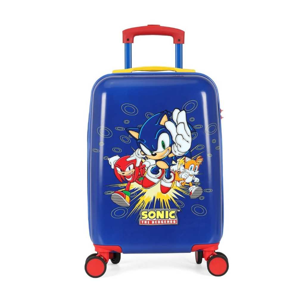 Mala Infantil Escolar E Viagem Bordo Sonic Rodinhas 360 Com Led Luxcel