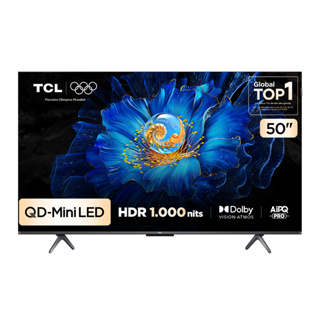 Smart TV TCL 50 Polegadas QLED Mini LED 4K C6KS WiFi Bluetooth Google TV HDR10+ Dolby Atmos 50C6KS em Oferta na Shopee