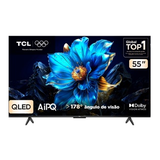 Smart TV TCL 55 Polegadas QLED 4K P7K WiFi Bluetooth Google TV HDR10+ Dolby Atmos Dolby Vision 55P7K em Oferta na Shopee
