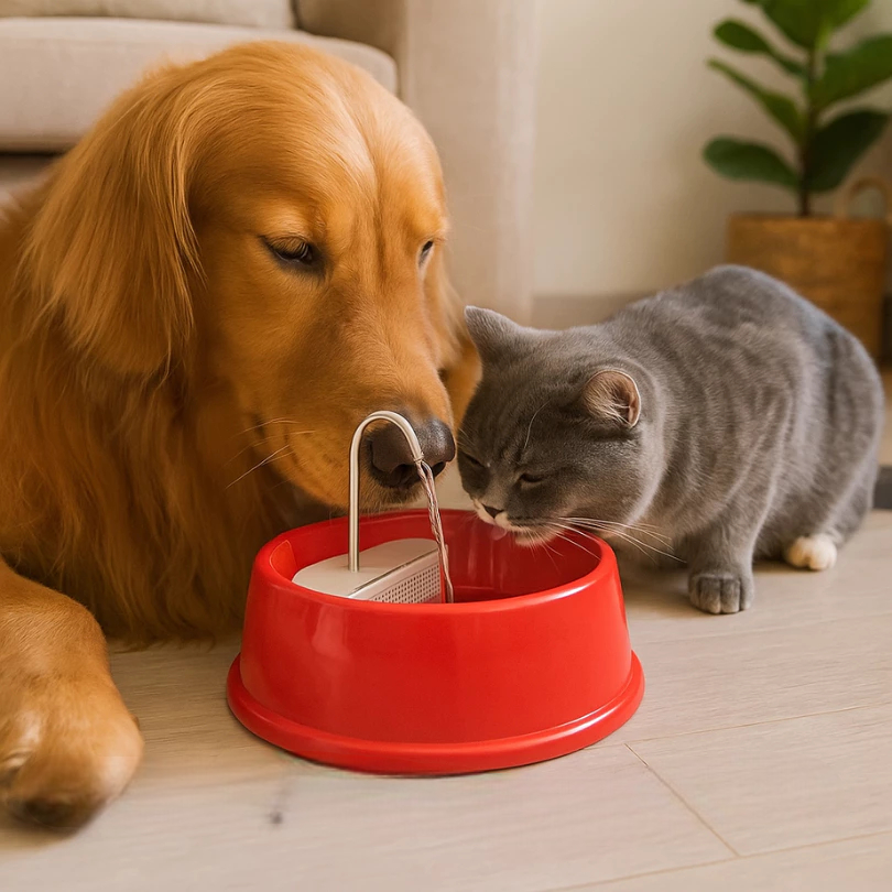 Fonte Bebedouro Automática Gatos Bivolt 1,5 Litros Água Sempre Fresca Limpa Animais Cachorro Vasilha Tigela de Agua