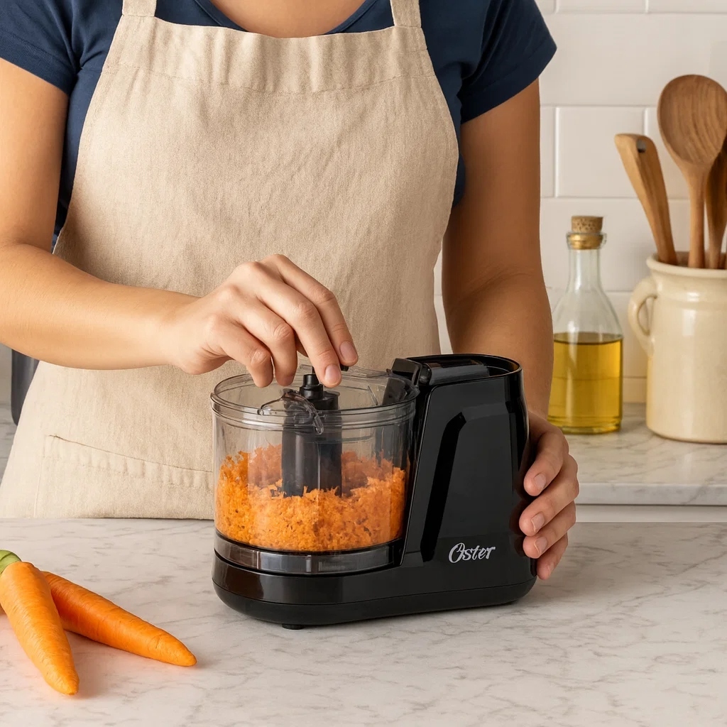 Mini Processador Triturador Elétrico Cortador Moedor Alimentos Tritura Carnes Alho Cebola Temperos Legumes Liquidifica
