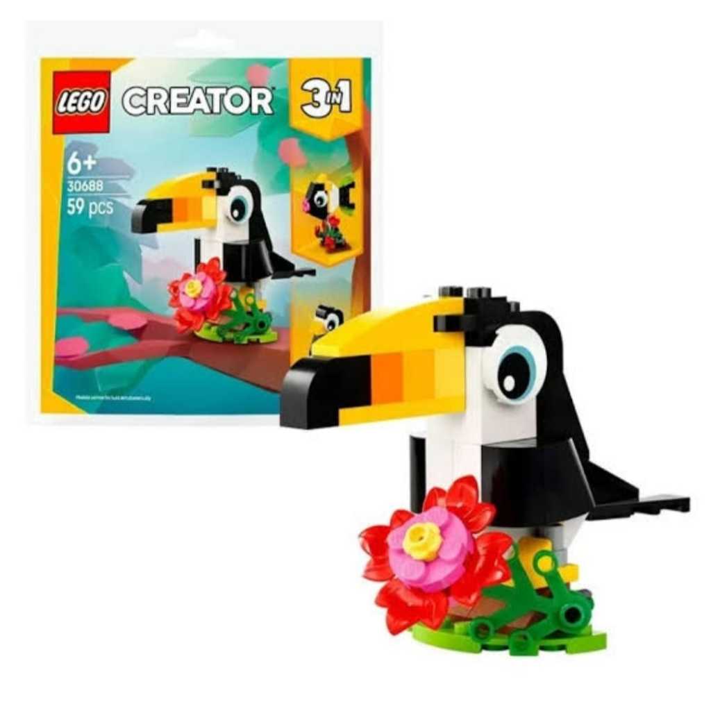lego creator 3 em 1 tucano tropical (30688) 59 pecas