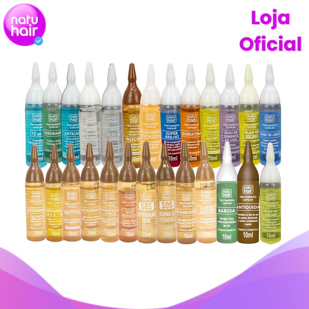 Ampola de tratamento capilar Natuhair 10ml - (Unidade) em Oferta na Shopee