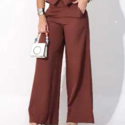 Calça Social Pantalona Feminina Alfaiataria Premium Plus Size