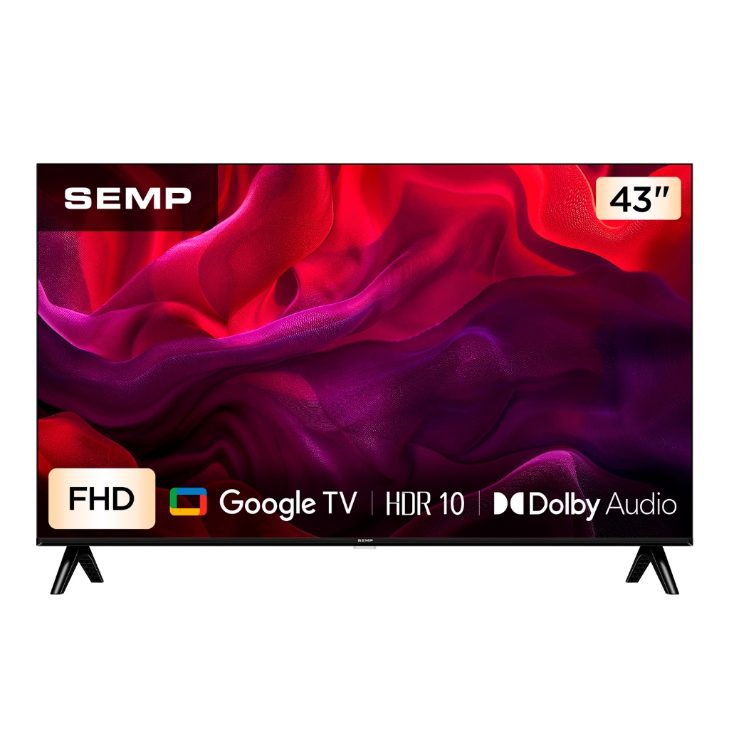 Smart TV Semp 43 Polegadas LED Full HD S42 WiFi Bluetooth Google TV 2 HDMI HDR10 Dolby Au…