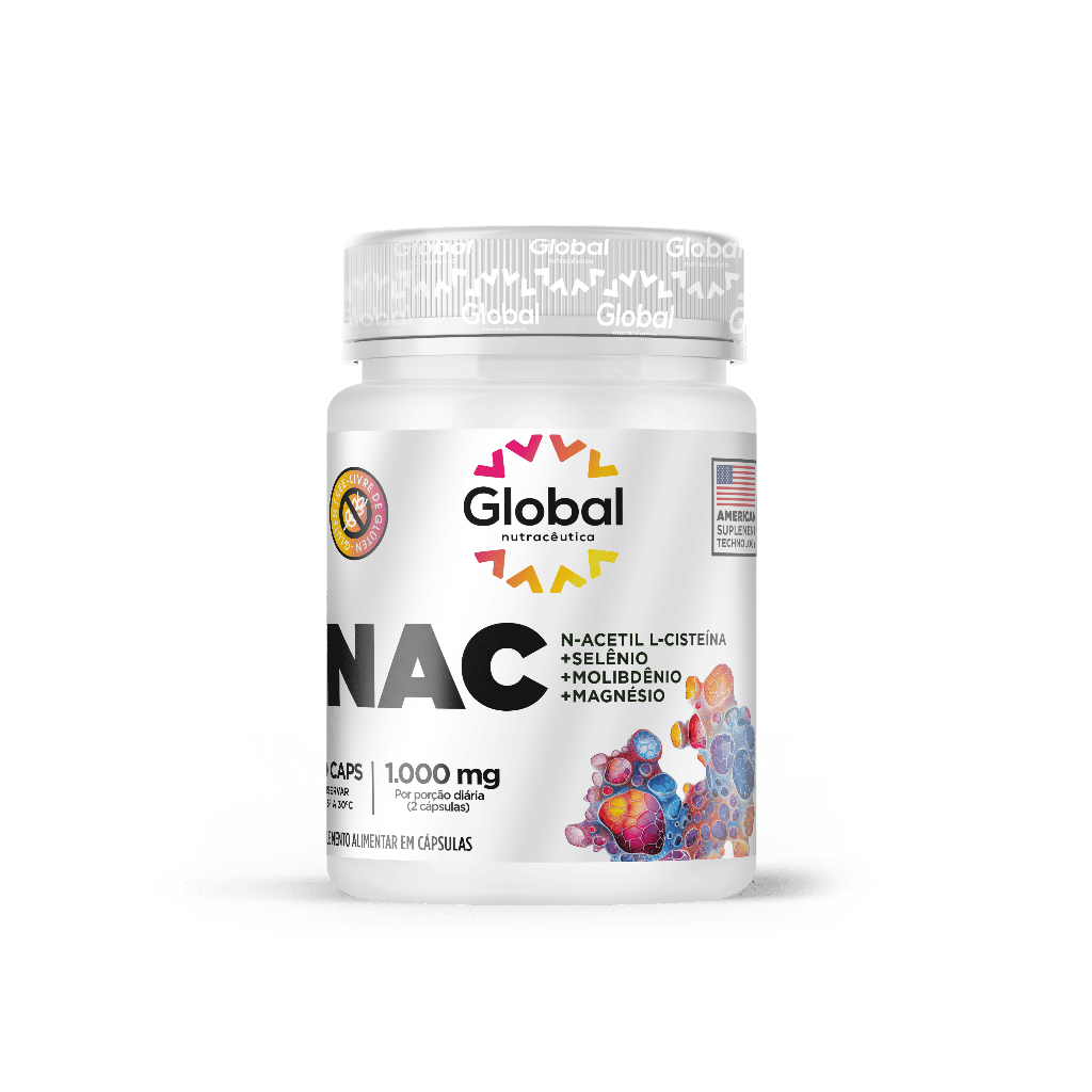 NAC 1000MG 120CAPS GLOBAL NUTRACÊUTICA em Oferta na Shopee