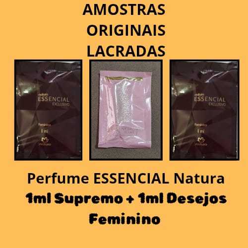 Perfume Natura Essencial Amostras em frascos lacrados originais.