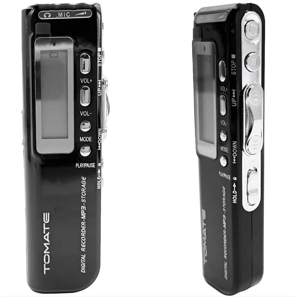 Voz Digital Gravador De Voz Profissional 8gb Portátil Tela Lcd Memória Microfone Fone de Ouvido