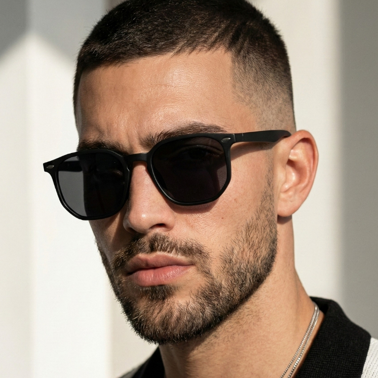 Óculos de Sol Tulum Hexagonal Preto Fosco Premium Mais Vendido de 2024 uv400 Feminino Masculino em Oferta na Shopee