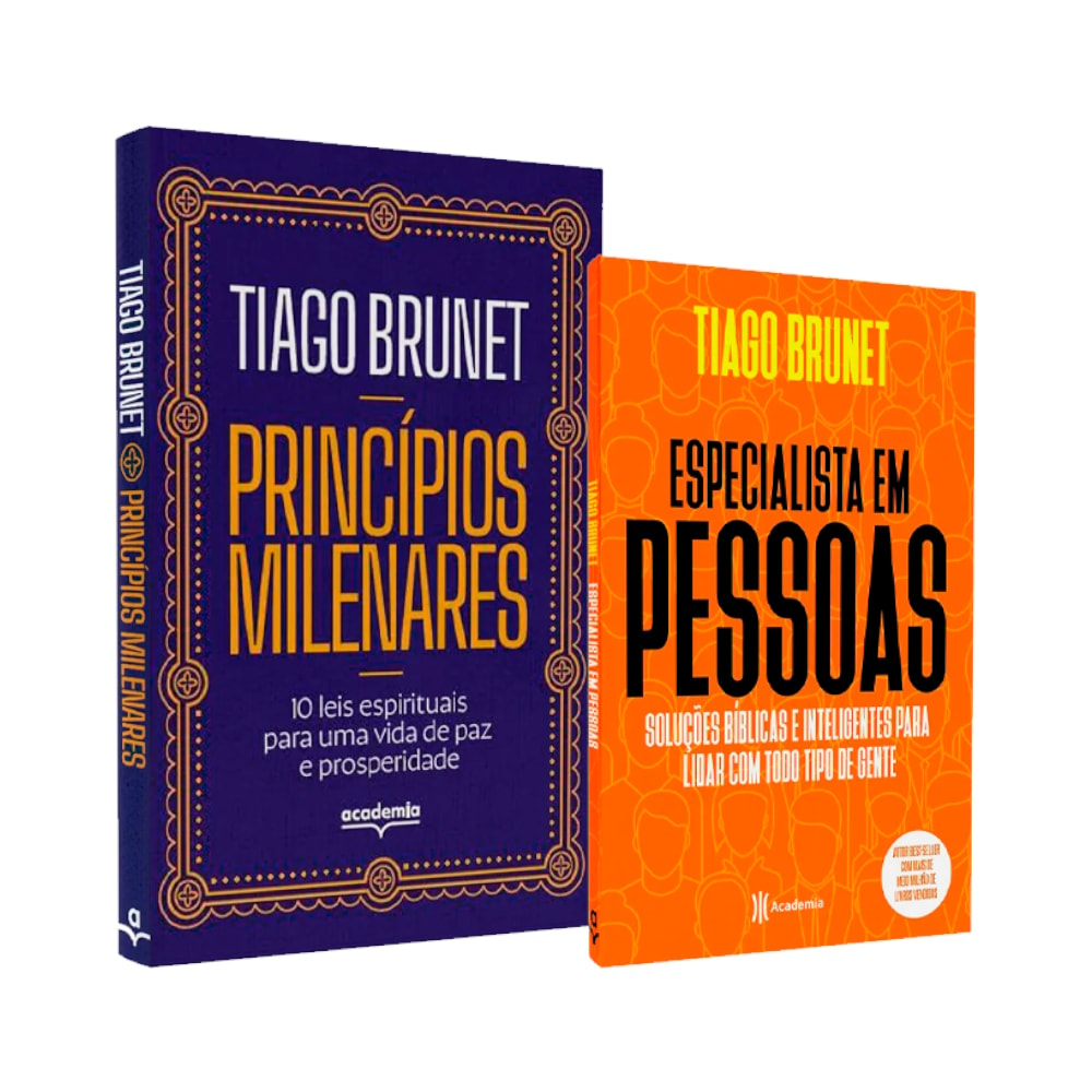 kit 2 livros tiago brunet princípios milenares + especialista em pessoas pronta entrega!