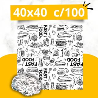 Papel Acoplado para Lanches E Frios 40x40cm C/100 em Oferta na Shopee