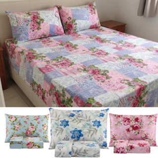 Jogo de Lençol Solteiro, Casal e Queen Estampado - 2 e 3 peças em Oferta na Shopee